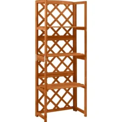 Discount Spaljé med hyllor 55x30x140 cm massivt granträ Valvbågar, Spaljéer, Bersåer & Pergolor