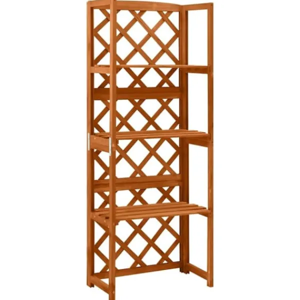 Discount Spaljé med hyllor 55x30x140 cm massivt granträ Valvbågar, Spaljéer, Bersåer & Pergolor
