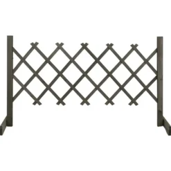 Clearance Spaljéstaket i massivt granträ - Hållbart och förlängningsbart | Storlek: 120x60 cm | Färg: Grå Valvbågar, Spaljéer, Bersåer & Pergolor