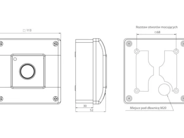 Spamel Fire protection button surface-mounted 2Z 1R red (OP1-W01-B-21-230VAC)