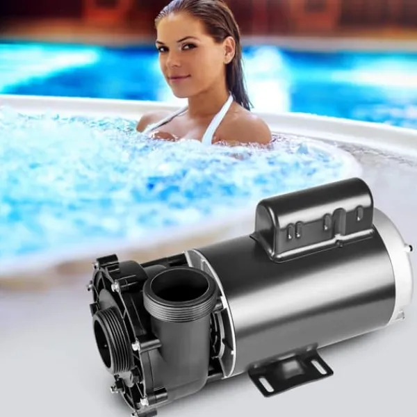 Hot Spa-pump 1600W, dubbel hastighet 39 m³/h, 400W 19 m³/h, 2 In/5,6 cm kontakter, överhettningsskydd, läckageskydd, 90° rotation Spa & Utomhusbad