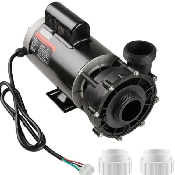 Hot Spa-pump 1600W, dubbel hastighet 39 m³/h, 400W 19 m³/h, 2 In/5,6 cm kontakter, överhettningsskydd, läckageskydd, 90° rotation Spa & Utomhusbad