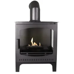 Spis bioetanol spis - Fristående modell eldstad av metall och glas - Uppvärmning 2,5 KW