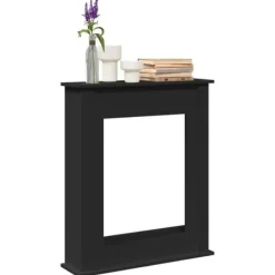 vidaXL Spiselkrans svart 75x20x87,5 cm konstruerat trä