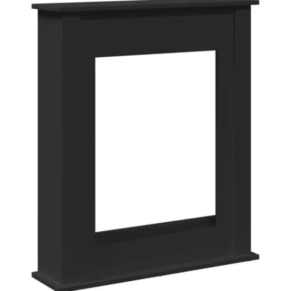 vidaXL Spiselkrans svart 75x20x87,5 cm konstruerat trä
