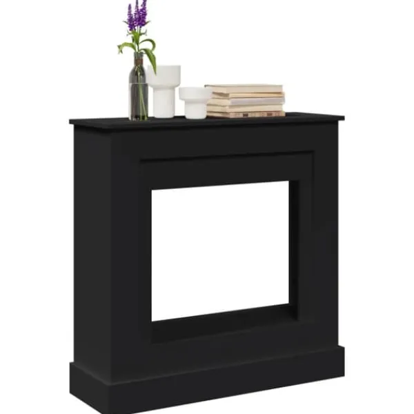 vidaXL Spiselkrans svart 90x30x90 cm konstruerat trä