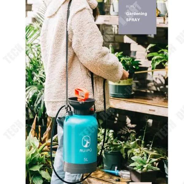 Sprayflaska - TECH DISCOUNT - 5L - Justerbar - Transportrem - Biokompatibel