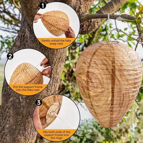 New 4st Getingfällor giftfritt lockbete av papper, avskräckande för bin - Getingbo Insektsmedel & Djuravvisande Medel