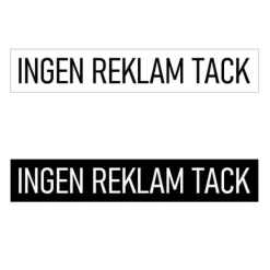 Outlet 2st INGEN REKLAM TACK -dekaler till postlådan. 1 vit, 1 svart Postlådor & Brevlådor