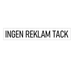 Outlet 2st INGEN REKLAM TACK -dekaler till postlådan. 1 vit, 1 svart Postlådor & Brevlådor