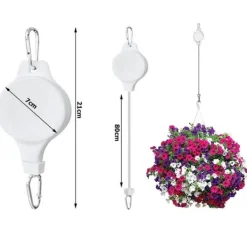 Sale 2st Justerbara Upphängningskrokar för Blomkrukor | Höj- och Sänkbara Hängare Krukor & Växtbehållare
