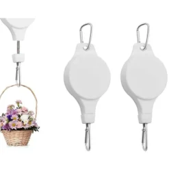 Sale 2st Justerbara Upphängningskrokar för Blomkrukor | Höj- och Sänkbara Hängare Krukor & Växtbehållare