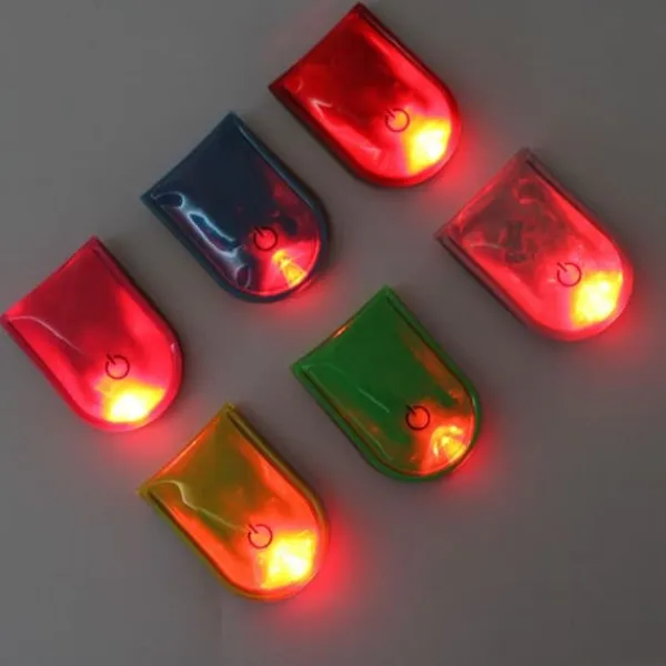 Outlet 4st LED Ljus Magnetiska Clips Säkerhet Löpning Natt Camping Aktiviteter - Rosa Säkerhetslampor