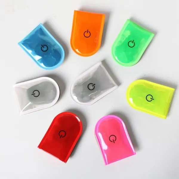4st LED Ljus Magnetiska Clips Säkerhet Löpning Natt Camping Aktiviteter - Fluorescerande