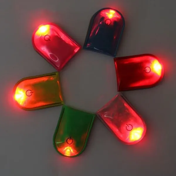 4st LED Ljus Magnetiska Clips Säkerhet Löpning Natt Camping Aktiviteter - Fluorescerande