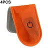 4st LED Ljus Magnetiska Clips Säkerhet Löpning Natt Camping Aktiviteter - Orange Säkerhetslampor