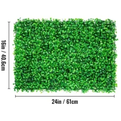 New 8st 61x40,6cm konstgjord växtväggdekoration, buxbom häckpaneler, högt simulerat utseende, 100% miljövänligt material, lättinstallerad Vinddekoration
