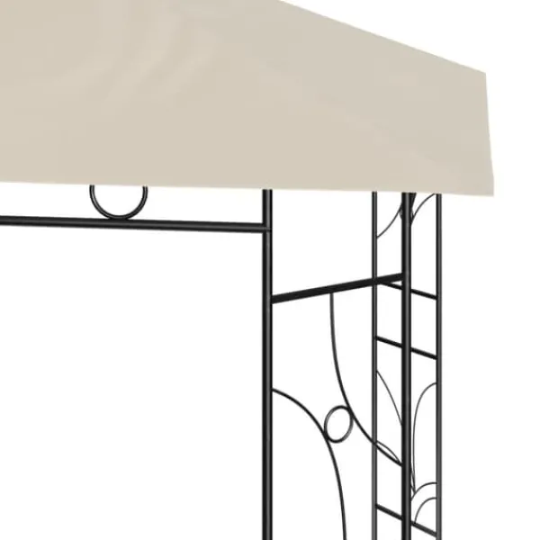 Clearance Stabil paviljong 3x3 m - Skydd för utomhusaktiviteter | Färg: Gräddvit | Storlek: 3x3x2,7 m Tält & Lusthus