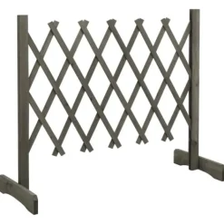 Discount Staket - Living Spaljéstaket grå 120x60 cm massivt granträ Valvbågar, Spaljéer, Bersåer & Pergolor