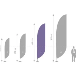Discount Standard L-reklamflaggstång - 450 cm Flaggor & Vindstrutar
