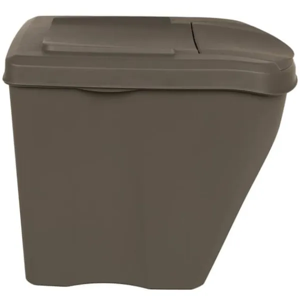 Stapelbara soptunnor 3-pack 75 L - Hygieniska avfallsbehållare | Färg: Grå | Storlek: 75 L