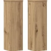 vidaXL Stöd för växter i ingenjörsträ - - 2 delar - Hantverks-ek - Rå - 17x17x60 cm