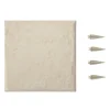 Stegstenar och gångplattor för trädgård - Set om 8 - Mått 39,5 x 39,5 cm - Med pålar - Väderbeständig plast - Slät yta - Beige