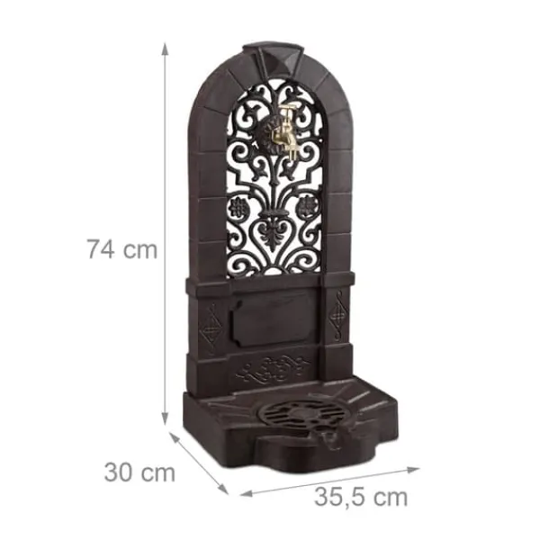 Sale Stående fontän, 74x35,5x30 cm, Brun Fontäner & Dammar