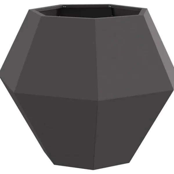 Clearance Ställning i stål - - 75x75x60 cm - Svart - Rektangulär design - Utomhusbruk - Monterings krävs Krukor & Växtbehållare