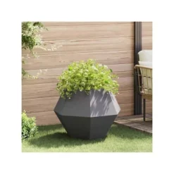 Clearance Ställning i stål - - 75x75x60 cm - Svart - Rektangulär design - Utomhusbruk - Monterings krävs Krukor & Växtbehållare