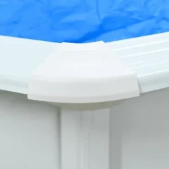 Stålväggspool 460x120 cm - Slitstark och vacker | Färg: Vit | Storlek: 460x120 cm