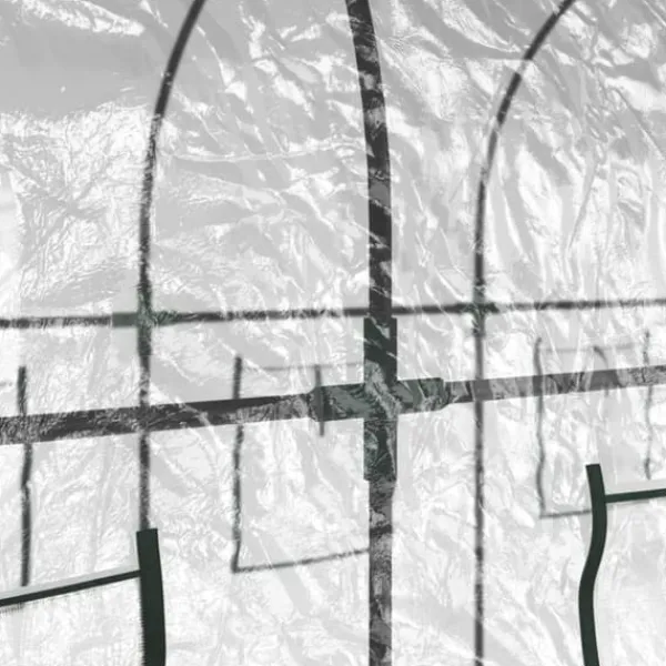 Stort växthus i PVC & pulverlackerat stål - Skydda dina växter | Färg: Genomskinlig | Storlek: 160x400x190 cm