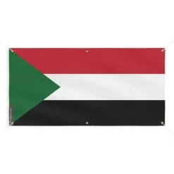 Sudan Flag Banner 6 öljetter 70x140cm i polyester