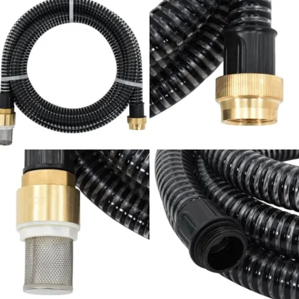 Best Sugslang med kopplingar mässing svart 1,1" 3 m PVC - Sugslang - Sugslangar - Home & Living Bevattning