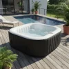 SUN SPA Laminerat fyrkantigt uppblåsbart spa - 4 personer - 1,55 x H 0,65 m