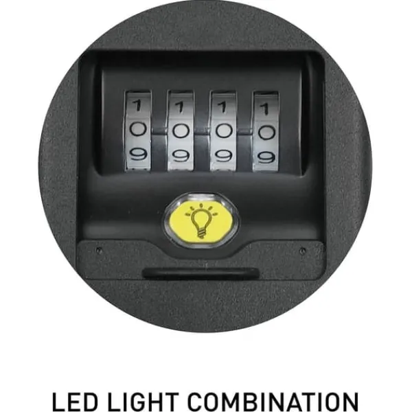 New Surflogic Padlock Keyguard Led Light Svart Kassaskåp