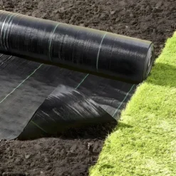 Svart agrotextil för ogräs, mulching, 3,2x100m, 70g pinnar Markduk & Fiberduk