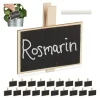 Svarta griffeltavleklämmor, 7x7,5x1,5 cm, Svart