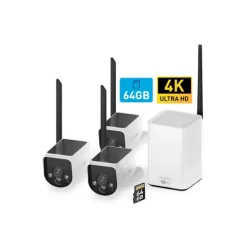 Swann MaxRanger4K™ 3-Pack Trådlös Kamera Övervakningssystem inkl 64GB SD Card Hub