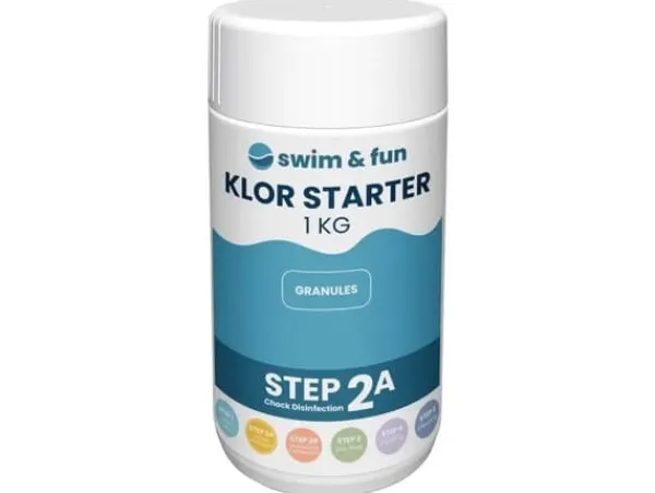 Swim&Fun Klor Starter Snabblösande Granulat - 1 kg - Steg 2A