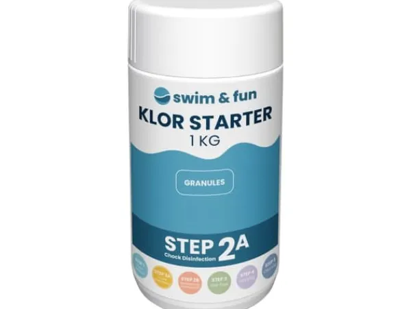 Swim&Fun Klor Starter Snabblösande Granulat - 1 kg - Steg 2A