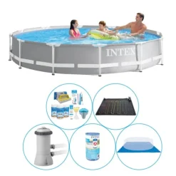 Online Swimming Pool Plus Tillbehör - 6-delad - Intex Prism Ram Rund 366x76 cm Pooler