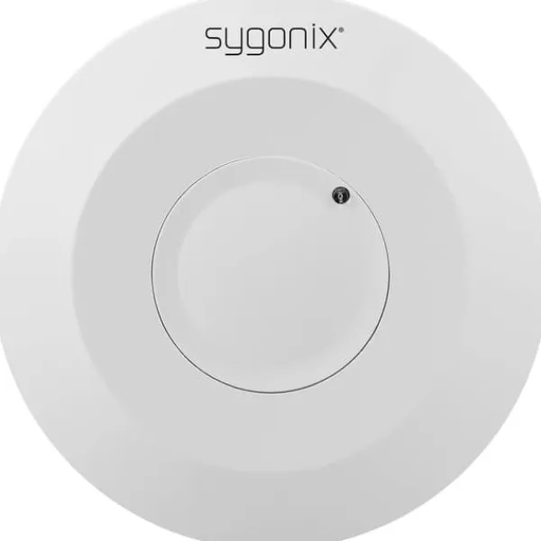 Sygonix SY-6118228 HF-rörelsedetektor Tak, Utanpåliggande 360 ° Relä Vit