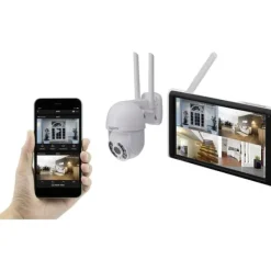 Sygonix SY-6440258 Övervakningskameraset Radio 4 kanaler med 1 kamera 2304 x 1296 pixel 2.4 GHz