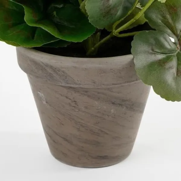 Outlet Syntetisk växt - Mica Decorations - Geranium - Laxrosa - H34 x Ø20 cm - Underhållsfri inomhus Krukväxter Inomhus