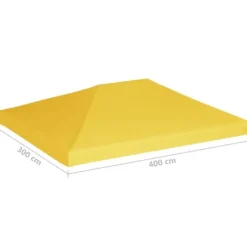 Tak till partytält & lusthus - Living Paviljongtak 270 g/m² 4x3 m gul