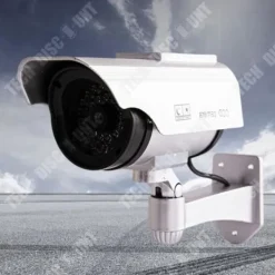 TD® Simuleringskamera Dubbel solcellsdriven Blinkande rött ljus Utomhus Vattentät Enkel att installera