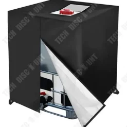 TD Tanklock 210D Skyddslock 120x100x116cm UV Vattentätt lock Svarta regnskyddshuvar Regntunnor