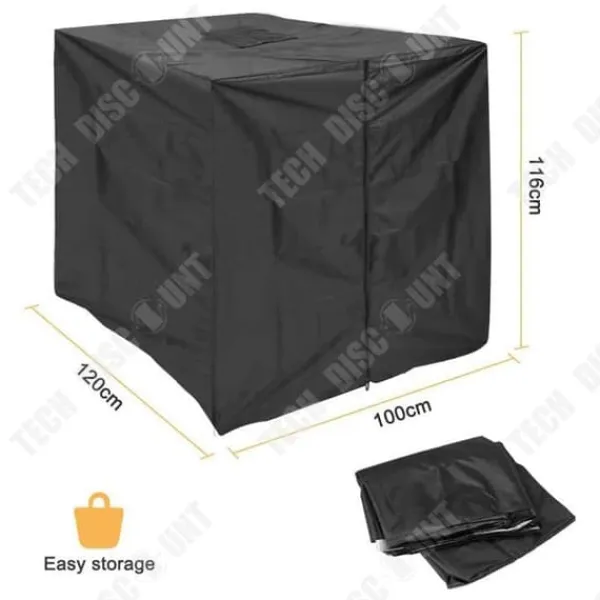 TD Tanklock 210D Skyddslock 120x100x116cm UV Vattentätt lock Svarta regnskyddshuvar Regntunnor