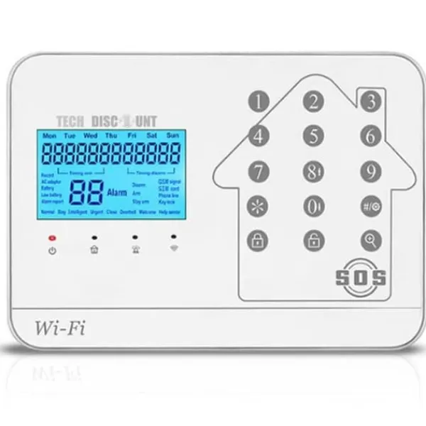 Discount TD® Wifi inbrottslarm gsm PSTN hem inbrottslarm tre nätverk infraröd induktion vit pekskärm inbrottslarm Hemlarmsystem